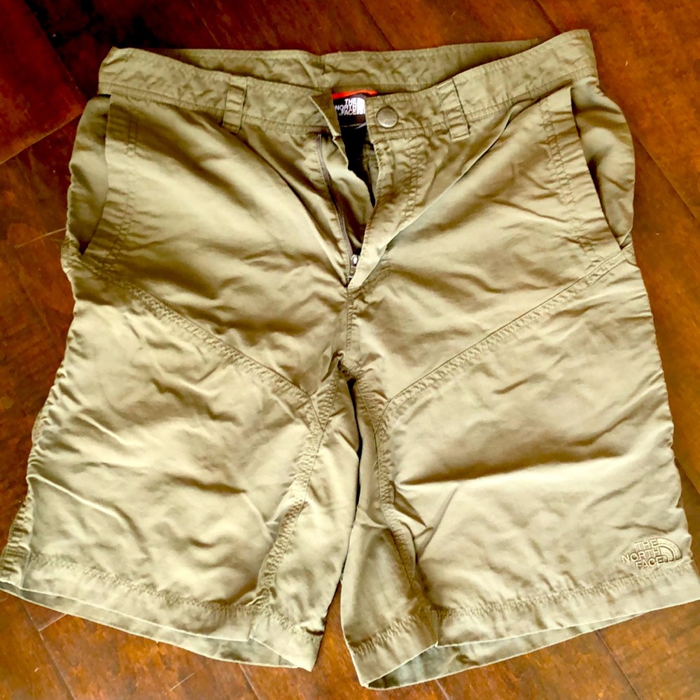 The North Face shorts in Olive Green color